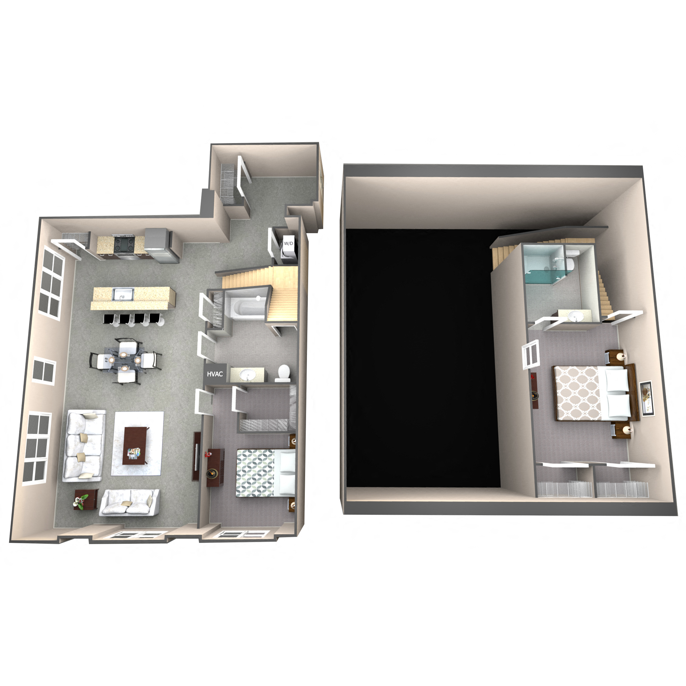 Floor plan for 2 beds, 2 baths, 1426 sqft